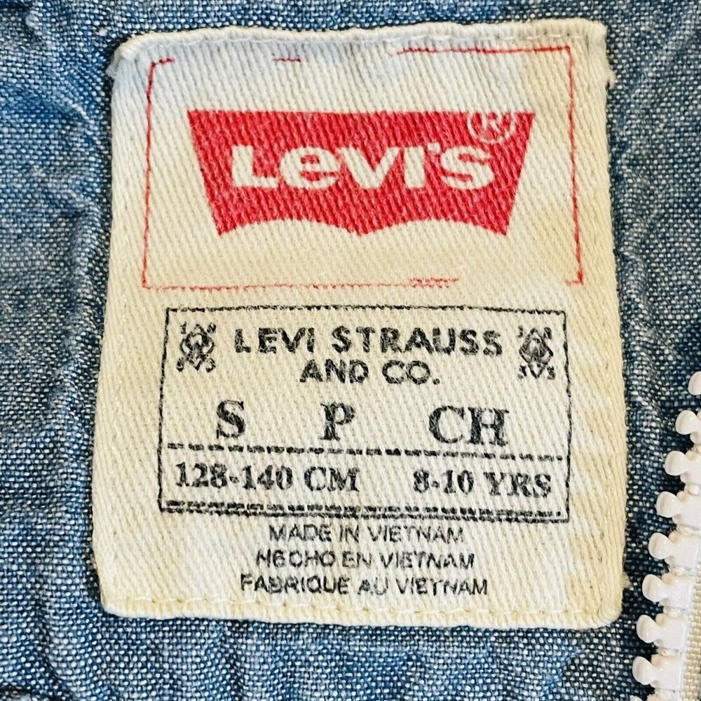 Levi's Boys Blue Zip Up Lined Hoodie S Turquoise Blue Youth Sweatshirt - Picture 6 of 13